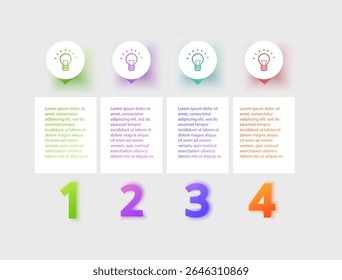 Infographic presentation template with four options Vector format