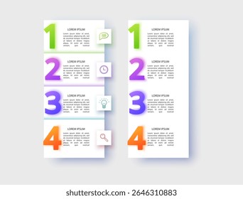 Infographic presentation template with four options Vector format