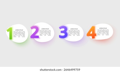 Infographic presentation template with four options Vector format