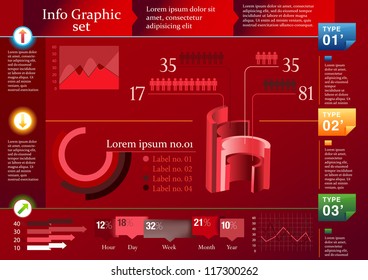 INFOGRAPHIC presentation template graph pie chart element