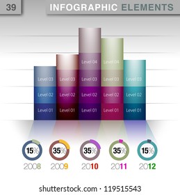 INFOGRAPHIC presentation template graph pie chart element