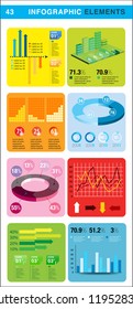 INFOGRAPHIC presentation template graph pie chart element