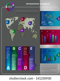 INFOGRAPHIC presentation template graph pie chart element