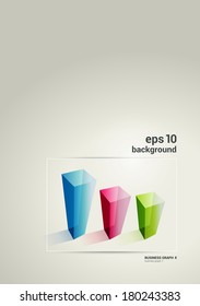 Infographic presentation template on bright business background. Annual report cover design. Vector flat diagram. 