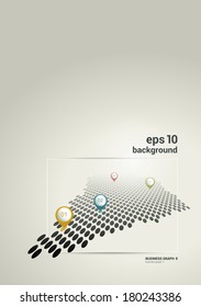 Infographic presentation template on bright business background. Annual report cover design. Vector flat diagram. 