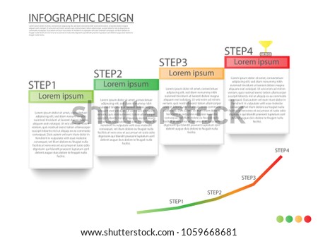 infographic presentation template timeline 4 steps stock vector