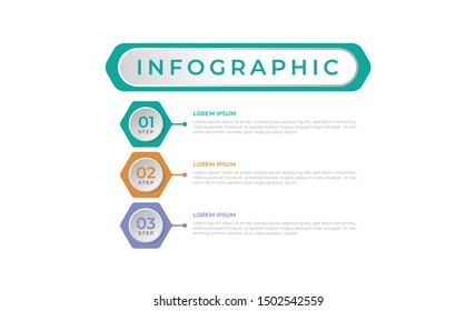 Infographic presentation template vector for business or organization with 3 options