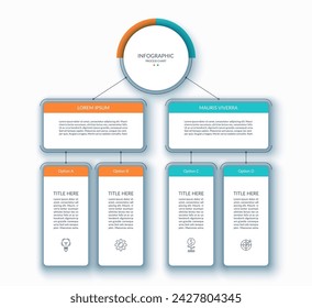 Infographic process flow chart. Clean minimalistic vector template. Can be used as diagram, graph, chart, workflow layout for web, report, business presentation.