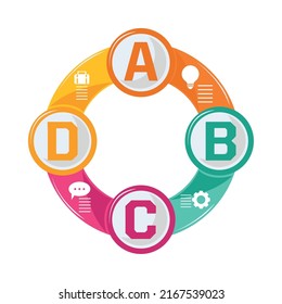 icono de presentación de procesos de infografía aislado