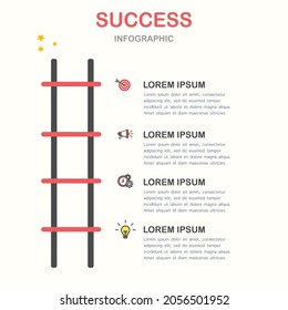 Infographic process timeline 4 steps success
