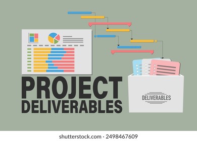 Infographic of project deliverables concept. 