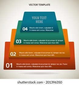Infographic pyramid steps up to success. Abstract business cover design elements, textured background and place for your text. Vector illustration eps 10. Gorgeous graphic image web banner 