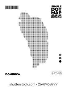 Infographic ready Dominica dot map with modern layout