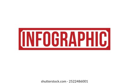 Infographic Red rubber stamp on white background. Infographic stamp sign. Infographic stamp.