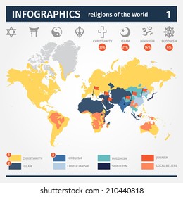 3,590 World religions map Stock Vectors, Images & Vector Art | Shutterstock