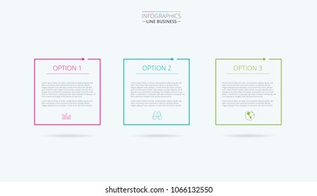  Infographic report business template with 3 options. Vector illustration.