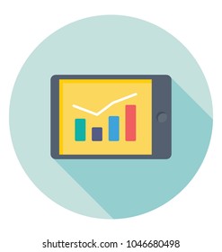 
An infographic report on mobile screen concept of mobile analytics and reporting application
