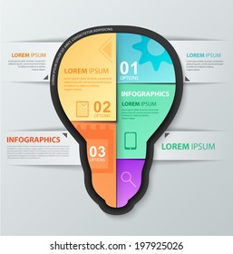 Infographic report template with icons.