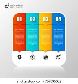Infographic report template with icons. Business concept. Vector illustration