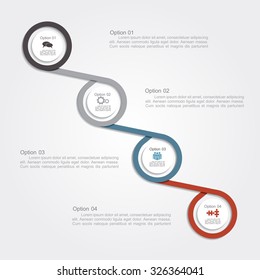 Infographic report template layout. Vector illustration Eps