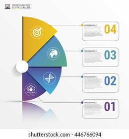 Infographic report template with lines. Vector illustration
