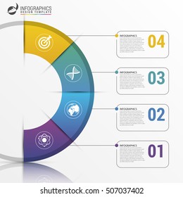 Infographic report template with lines. Vector illustration
