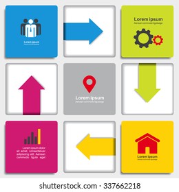 Infographic report template with place for your text. Vector illustration