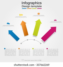 Infographic report template with place for your text. Vector illustration