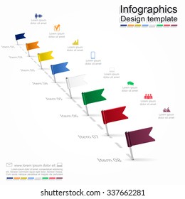 Infographic report template with place for your text. Vector illustration