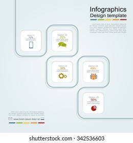 Infographic report template with place for your data. Vector illustration