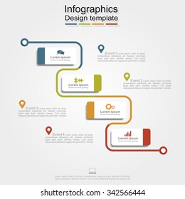 Plantilla de informe gráfico con lugar para los datos. Ilustración del vector