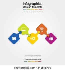 Infographic report template with place for your data. Vector illustration
