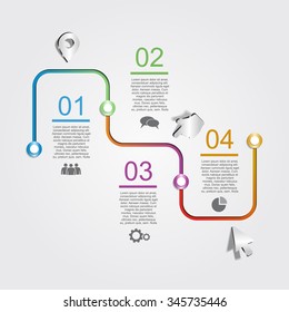 Infographic report template with place for your data. Vector illustration
