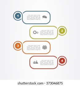 Infographic report template with place for your data. Vector illustration