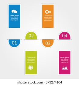 Infographic report template with place for your data. Vector illustration