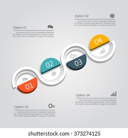 Infographic report template with place for your data. Vector illustration