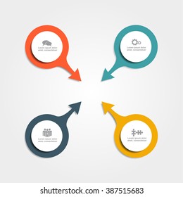 Infographic report template with place for your data. Vector illustration.