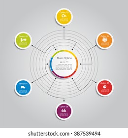 Infographic report template with place for your data. Vector illustration.