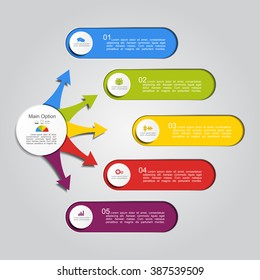 Infographic report template with place for your data. Vector illustration.