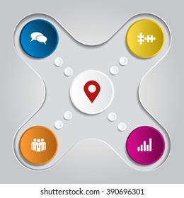 Infographic report template with place for your data. Vector illustration.