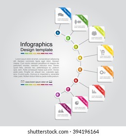 Infographic report template with place for your data. Vector illustration.