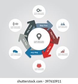 Infographic report template with place for your data. Vector illustration.