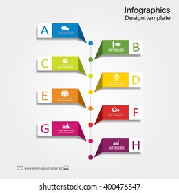 Infographic report template with place for your data. Vector illustration.