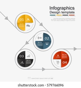 Infographic report template with place for your data. Vector illustration.