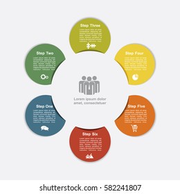 Infographic report template with place for your data. Vector illustration.