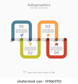Infographic report template with place for your data. Vector illustration.