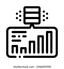investigación infográfica del vector de icono de línea de aprendizaje automático. investigación infográfica del signo de aprendizaje automático. símbolo de contorno aislado ilustración negra