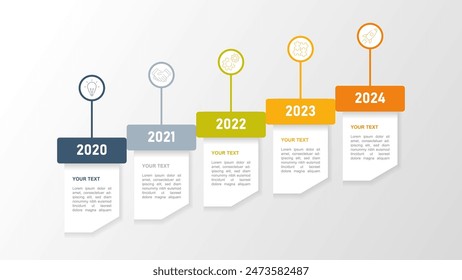 The infographic is the result of 5 years. A modern timeline template for business presentations