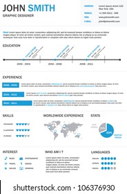 Infographic Resume. Vector