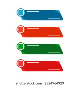 Infographic Ribbon Template In 4 Step With Colourful Rectangle Shape For Workflow Layout, Diagram, Chart, Graph, Report
